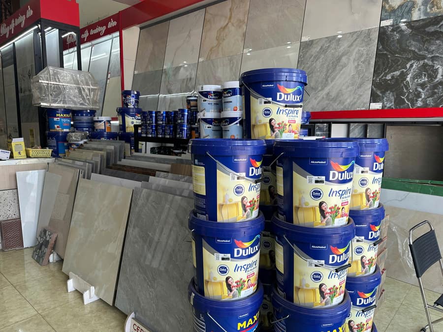 Sơn nội thất Dulux Inspire cạnh gạch lát nền